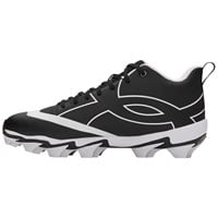 Under Armour Mens Leadoff ICON Mid Molded Baseball Cleats, Black/Black