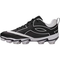 Under Armour Mens Leadoff ICON Low Molded Baseball Cleats, Black/Black
