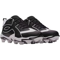 Under Armour Mens Leadoff ICON Low Molded Baseball Cleats, Black/Black