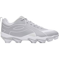 Under Armour Mens Leadoff ICON Low Molded Baseball Cleats, Grey/White