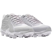 Under Armour Mens Leadoff ICON Low Molded Baseball Cleats, Grey/White