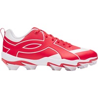 Under Armour Mens Leadoff ICON Low Molded Baseball Cleats, Red/White