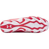 Under Armour Mens Leadoff ICON Low Molded Baseball Cleats, Red/White