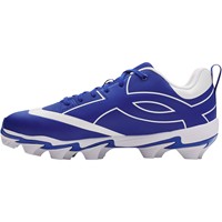 Under Armour Mens Leadoff ICON Low Molded Baseball Cleats, Royal/White