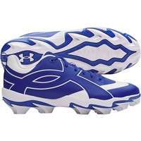 Under Armour Mens Leadoff ICON Low Molded Baseball Cleats, Royal/White