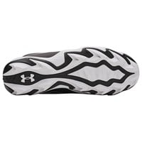 Under Armour Youth Leadoff ICON Mid Molded Baseball Cleats, Black/White