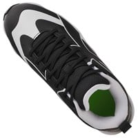 Under Armour Youth Leadoff ICON Mid Molded Baseball Cleats, Black/White