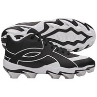 Under Armour Youth Leadoff ICON Mid Molded Baseball Cleats, Black/White