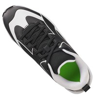 Under Armour Youth Leadoff ICON Low Molded Baseball Cleats, Black/White