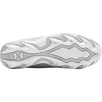 Under Armour Youth Leadoff ICON Low Molded Baseball Cleats, Grey/White