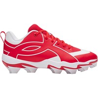 Under Armour Youth Leadoff ICON Low Molded Baseball Cleats, Red/White