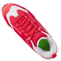 Under Armour Youth Leadoff ICON Low Molded Baseball Cleats, Red/White
