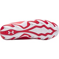 Under Armour Youth Leadoff ICON Low Molded Baseball Cleats, Red/White