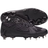 Under Armour Womens Glyde Sola Pro MT Metal Softball Cleats, Black/Black