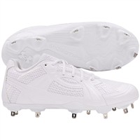 Under Armour Womens Glyde Sola Pro MT Metal Softball Cleats, White/White