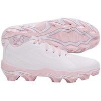 Under Armour Womens Glyde Sola RM Molded Softball Cleats, White/Pink