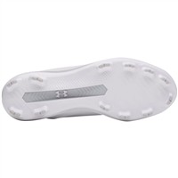 Under Armour Youth Glyde Sola TPU JR Softball Cleats, White/White