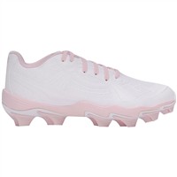 Under Armour Youth Glyde Sola RM Molded Softball Cleats, White/Pink