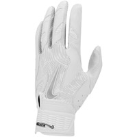 NIKE Adult Alpha Elite 2.0 Batting Gloves, White/Silver