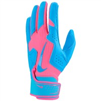 NIKE Adult Alpha 2.0 Batting Gloves, Pink/Blue
