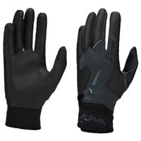 NIKE Adult Alpha 2.0 Batting Gloves, Black/Grey