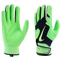 NIKE Adult Alpha 2.0 Batting Gloves, Black/Green