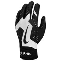 NIKE Youth Alpha 2.0 Tee Ball Batting Gloves, White/Black