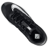 NIKE Men's Alpha Huarache Elite 4 Low Metal Baseball Cleats, Black/White/Grey