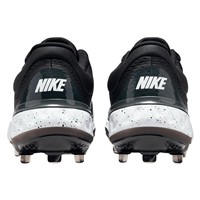NIKE Men's Alpha Huarache Elite 4 Low Metal Baseball Cleats, Black/White/Grey