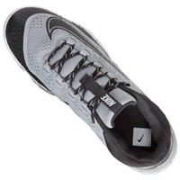 NIKE Men's Alpha Huarache Elite 4 Low Metal Baseball Cleats, Grey/White