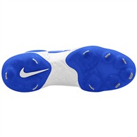 NIKE Men's Alpha Huarache Elite 4 Low Metal Baseball Cleats, White/Royal