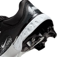 NIKE Men's Alpha Huarache Elite 4 Low MCS Molded Baseball Cleats, Black/White/Grey