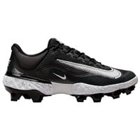 NIKE Men's Alpha Huarache Elite 4 Low MCS Molded Baseball Cleats, Black/White/Grey