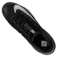 NIKE Men's Alpha Huarache Elite 4 Low MCS Molded Baseball Cleats, Black/White/Grey