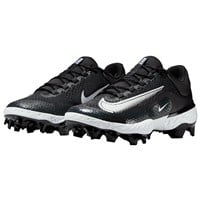 NIKE Men's Alpha Huarache Elite 4 Low MCS Molded Baseball Cleats, Black/White/Grey