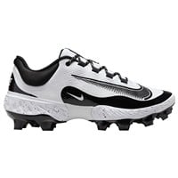 NIKE Men's Alpha Huarache Elite 4 Low MCS Molded Baseball Cleats, White/Black