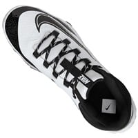 NIKE Men's Alpha Huarache Elite 4 Low MCS Molded Baseball Cleats, White/Black