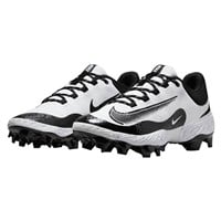 NIKE Men's Alpha Huarache Elite 4 Low MCS Molded Baseball Cleats, White/Black