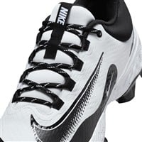 NIKE Men's Alpha Huarache Elite 4 Low MCS Molded Baseball Cleats, White/Black