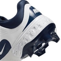 NIKE Men's Alpha Huarache Elite 4 Low MCS Molded Baseball Cleats, White/Navy