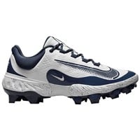 NIKE Men's Alpha Huarache Elite 4 Low MCS Molded Baseball Cleats, White/Navy