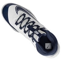 NIKE Men's Alpha Huarache Elite 4 Low MCS Molded Baseball Cleats, White/Navy