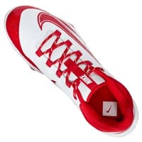 NIKE Men's Alpha Huarache Elite 4 Low MCS Molded Baseball Cleats, White/Red