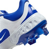 NIKE Men's Alpha Huarache Elite 4 Low MCS Molded Baseball Cleats, White/Royal