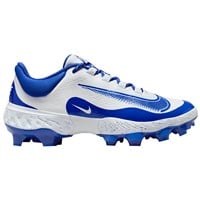 NIKE Men's Alpha Huarache Elite 4 Low MCS Molded Baseball Cleats, White/Royal