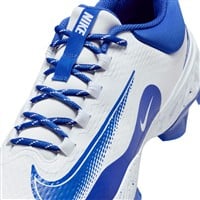 NIKE Men's Alpha Huarache Elite 4 Low MCS Molded Baseball Cleats, White/Royal