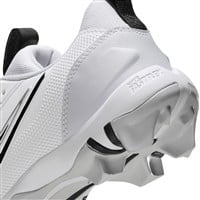 NIKE Youth Force Trout 9 Keystone Molded Baseball Cleats, White/Black