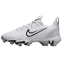 NIKE Youth Force Trout 9 Keystone Molded Baseball Cleats, White/Black
