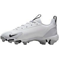 NIKE Youth Force Trout 9 Keystone Molded Baseball Cleats, White/Black