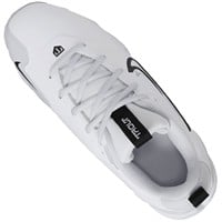 NIKE Youth Force Trout 9 Keystone Molded Baseball Cleats, White/Black